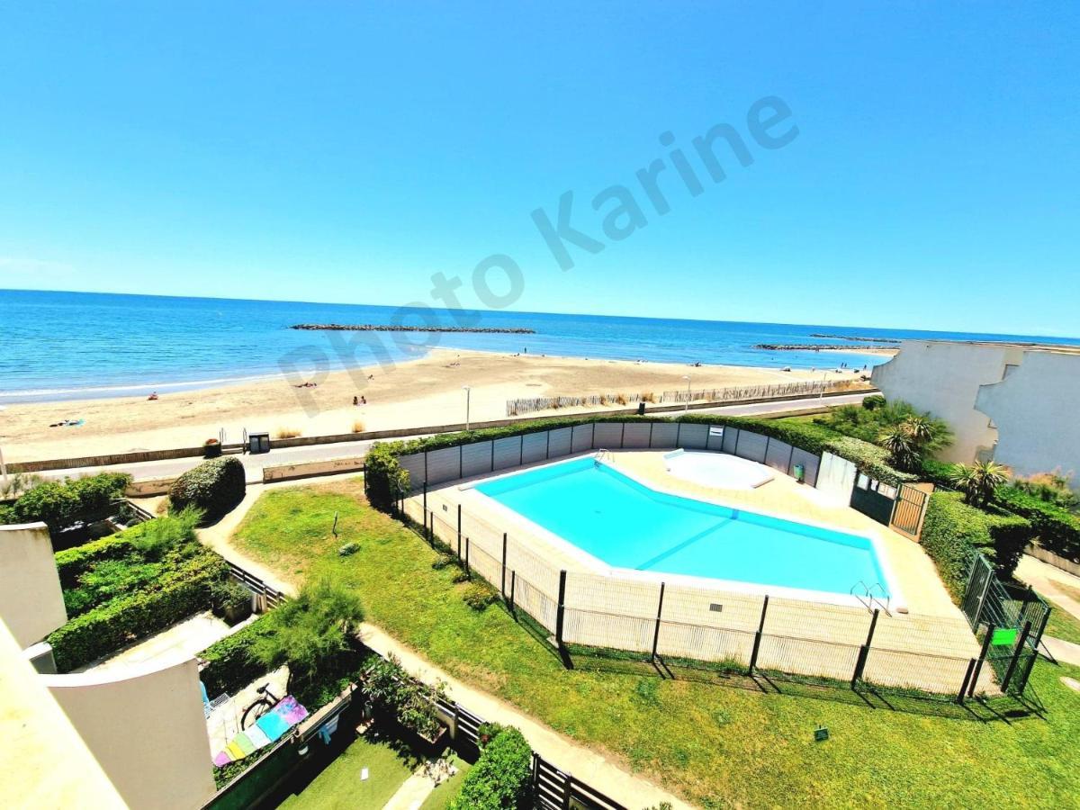 Appartement 1Ere Ligne Piscine Terrasse Au Bord De La Plage Front De Mer Avec 6 Velos Palavas-les-Flots Eksteriør bilde