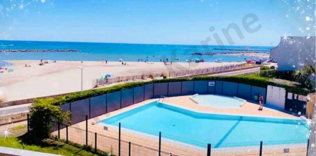 Appartement 1Ere Ligne Piscine Terrasse Au Bord De La Plage Front De Mer Avec 6 Velos Palavas-les-Flots Eksteriør bilde